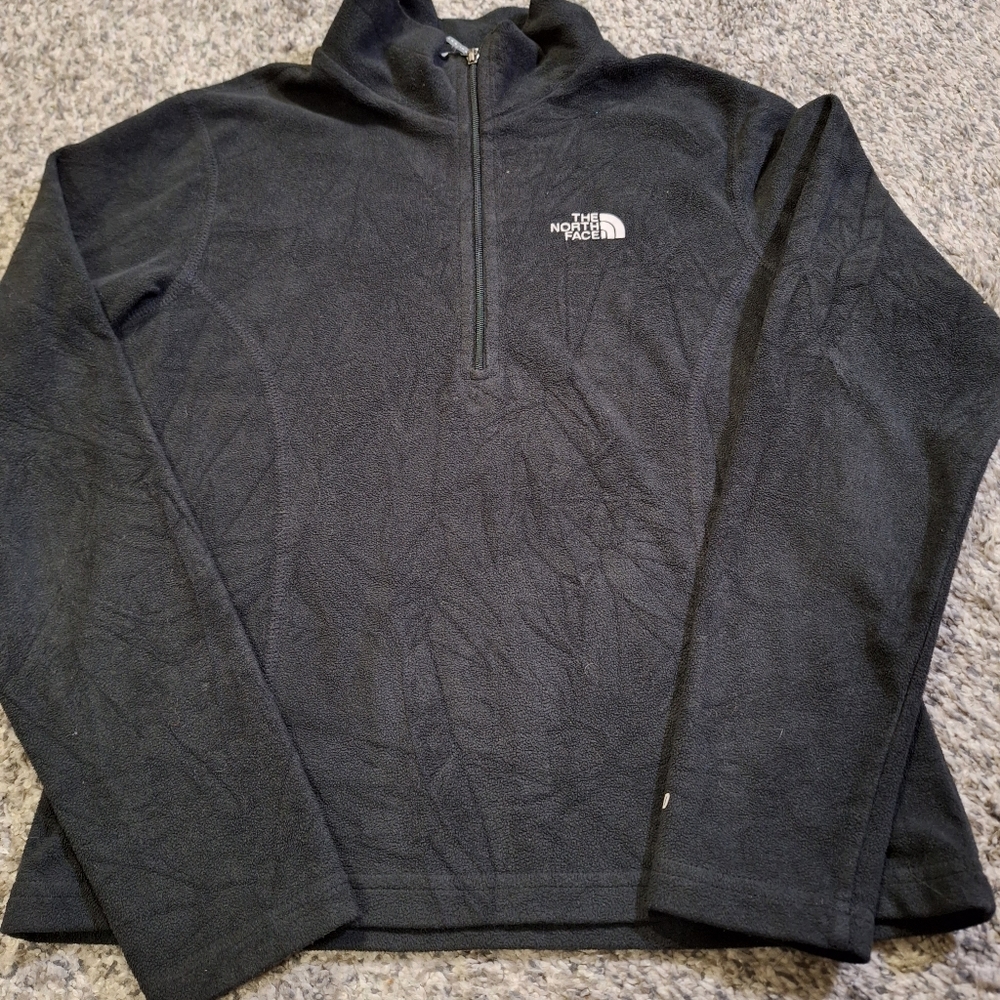 The North Face Glacier Quarter Zip TKA 100 Black Fleece Girls Size Medium